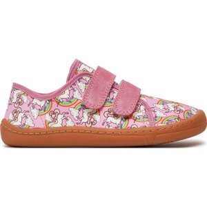 Sneakersy Froddo Barefoot Canvas G1700379-4 D White/Pink 4