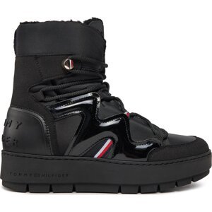 Sněhule Tommy Hilfiger Patent Snowboot FW0FW07852 Black BDS