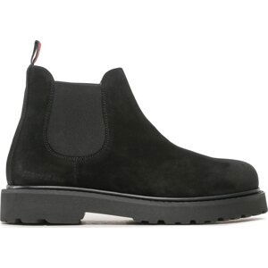 Kotníková obuv s elastickým prvkem Tommy Jeans Tommy Jeans Suede Boot EM0EM01205 Black BDS