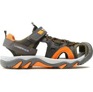 Sandály Lumberjack CLOSED SANDAL ARMY GREEN/ORANGE