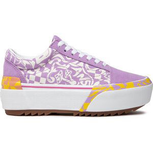 Tenisky Vans Old Skool Stac VN0A4U15BD91 Wavy Daze Sheer Lilac