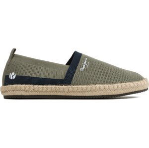 Espadrilky Pepe Jeans Tourist Camp Knit PMS10313 Khaki Green 765