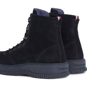 Kotníková obuv Tommy Hilfiger Th Everyday Class W Suede Hooks FM0FM04762 Modrá