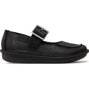 Polobotky Clarks Funny Bar 26176442 Black Oily Lea