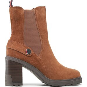 Polokozačky Tommy Hilfiger Outdoor High Heel Boot FW0FW06739 Natural Cognac GTU