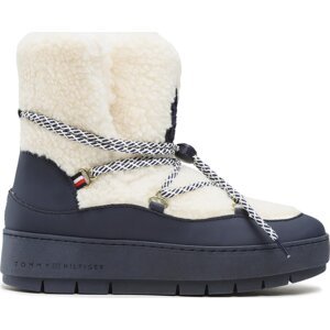 Sněhule Tommy Hilfiger Th Faux Fur Snow Bootie FW0FW06850 Space Blue DW6