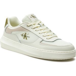 Sneakersy Calvin Klein Jeans Chunky Cupsole Mix In Met YM0YM00896 Bright White/Icicle/Dusty Olive 0K7