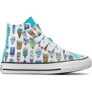 Plátěnky Converse Ctas Hi A02155C White/Baltic Blue/Lime Rave