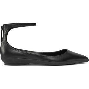 Polobotky Calvin Klein Wrapped Ankle Strap Ballerina HW0HW01840 Černá