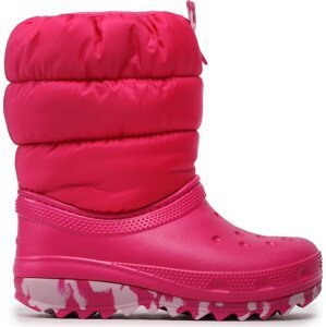 Sněhule Crocs Classic Neo Puff Boot K 207684 Candy Pink