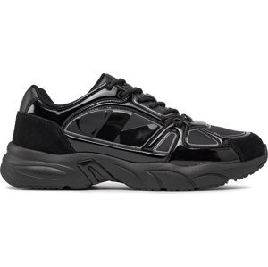 Sneakersy Calvin Klein Jeans Retro Tennis Low Mix Nbs Lum YM0YM00882 Triple Black 0GT