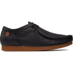 Polobotky Clarks Shacre II Run 261635987 Black Leather