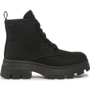 Polokozačky Calvin Klein Jeans Chunky Combat Laceup Boot Co YW0YW01239 Triple Black BEH