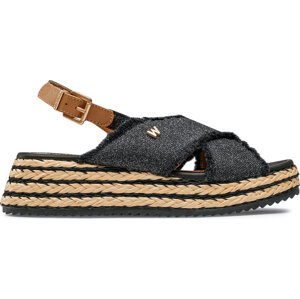 Espadrilky Wrangler Kim Tex Cross WL21635A Černá