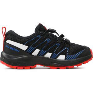 Trekingová obuv Salomon Xa Pro V8 J L47141300 Black/Lapis Blue/Fiery Red