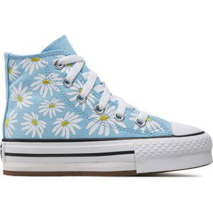 Plátěnky Converse Chuck Taylor All Star Lift Platform Floral A06338C True Sky/Dandy Lion/White