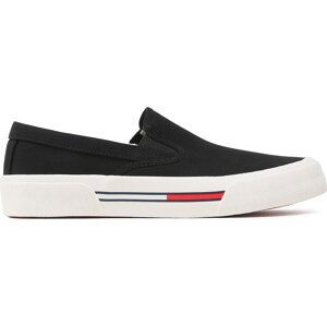 Tenisky Tommy Jeans Slip On Canvas Color EM0EM01156 Black BDS