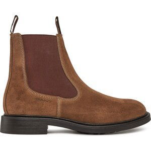 Kotníková obuv s elastickým prvkem Gant Millbro Chelsea Boot 27633415 Warm Khaki