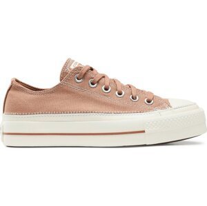 Plátěnky Converse Chuck Taylor All Star Lift A05249C Taupe/Red