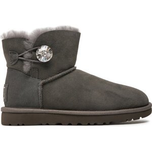 Sněhule Ugg W Mini Bailey Button Bling 1016554 W/Grey