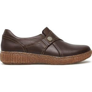 Polobotky Clarks Caroline Pearl 261694884 Dark Brwon Lea