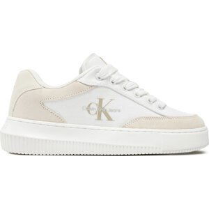 Sneakersy Calvin Klein Jeans Chunky Cupsole Lace Skater Btw YW0YW01452 Bright White/Creamy White 0K8