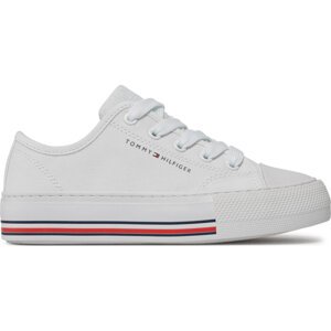 Plátěnky Tommy Hilfiger Low Cut Lace-Up Sneaker T3A9-33185-1687 M White 100