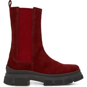 Kotníková obuv s elastickým prvkem Tommy Hilfiger Essential Suede Chelsea Boot FW0FW07489 Redwood Brown GNN