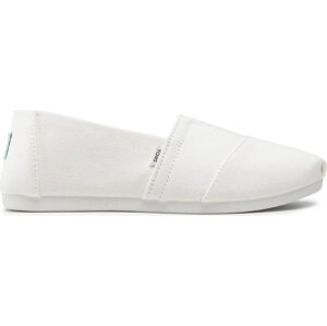 Polobotky Toms Alpargata 10017739 White Reycled Cotton Canvas