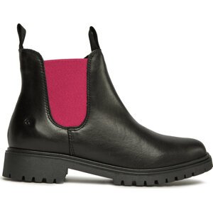 Kotníková obuv s elastickým prvkem Tamaris 1-25070-41 Blk Lea./Fuxia 052