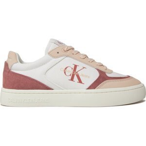 Sneakersy Calvin Klein Jeans Classic Cupsole Low Mix Ml Btw YW0YW01390 Bright White/Whisper Pink 02S