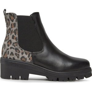 Kotníková obuv s elastickým prvkem Tamaris 1-25474-41 Black/Leopard 090