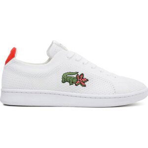 Sneakersy Lacoste Lacoste x Netflix Kadın Carnaby Piquée Beyaz 745SFA0098 Wht/Red 286