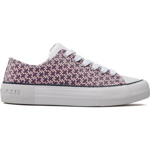 Plátěnky Tommy Hilfiger Lowcut Lace-Up Sneaker T3A9-32289-0753 S White/Bordeaux X665