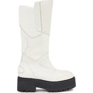 Kozačky Tommy Jeans Tjw Long Shaft Biker Boot EN0EN02376 Rich Cream YA6