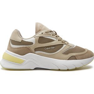 Sneakersy Calvin Klein Runner Lace Up Mesh Mix HW0HW01904 Dusky Taupe/Stony Beige 0I2