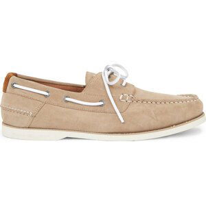 Polobotky Tommy Hilfiger Th Boat Shoe Core Suede FM0FM04505 Beige/Coconut G 0F6