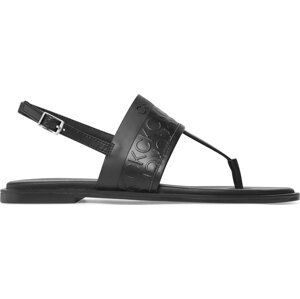 Sandály Calvin Klein Almond Tp Sandal-Hf Mono HW0HW01536 Black Mono 0GN