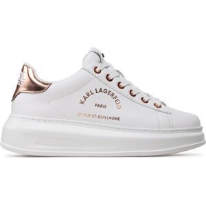 Sneakersy KARL LAGERFELD KL62538 White Lthr W/Pink