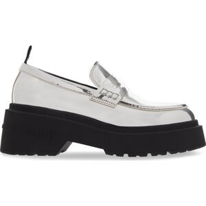 Loafersy Tommy Jeans Tjw Chunky Metallic EN0EN02321 Silver 0IP