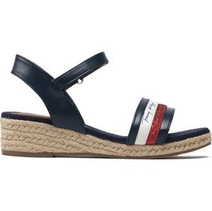 Espadrilky Tommy Hilfiger Rope Wedge Sandal T3A7-32188-1379 M Blue/White/Red Y004