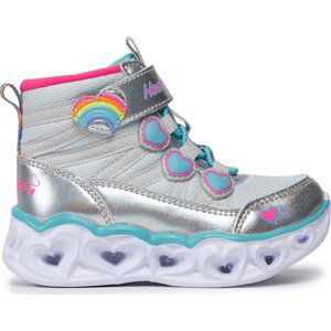 Kozačky Skechers Heart Lights Sweet Styling 302668N/SMLT Silver