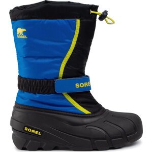 Sněhule Sorel Youth Flurry NY1965 Black/Super Blue/Noir/Ultra Bleu 014