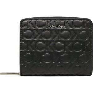 Malá dámská peněženka Calvin Klein Ck Must Z/A Wallet W/F Mid Emboss K60K610251 BAX