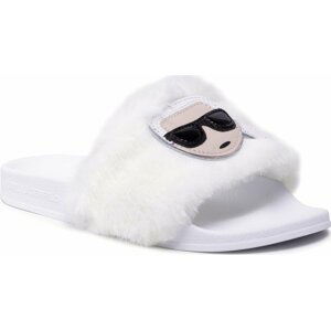 Bačkory KARL LAGERFELD KL80911 White Synth Fur