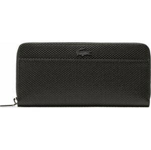 Velká dámská peněženka Lacoste L Zip Wallet NF3885KL Noir 000