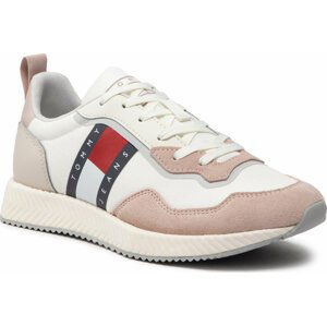 Sneakersy Tommy Jeans Track Cleat Wmn EN0EN01850 Bílá