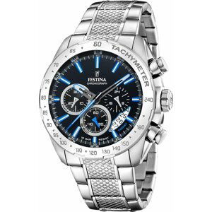 Hodinky Festina Timeless Chronograph 20668/6 Navy/Silver