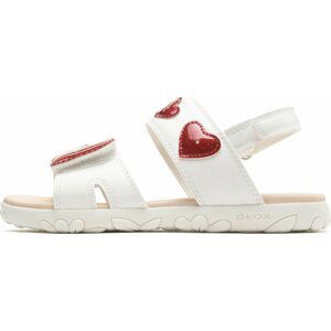 Sandály Geox J Sandal Haiti Girl J358ZB0BCKCC0050 D White/Red