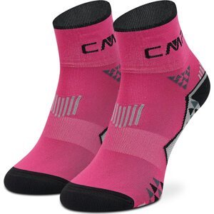 Nízké ponožky Unisex CMP Trail Sock Skinlife 3I97177 Pink Fluo/Nero 19HL